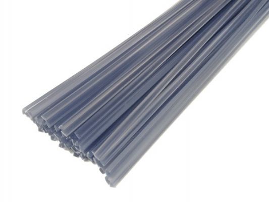 Plastic welding rods PVC-U rigid 6mm Triangular Transparent 1kg rods | az-reptec